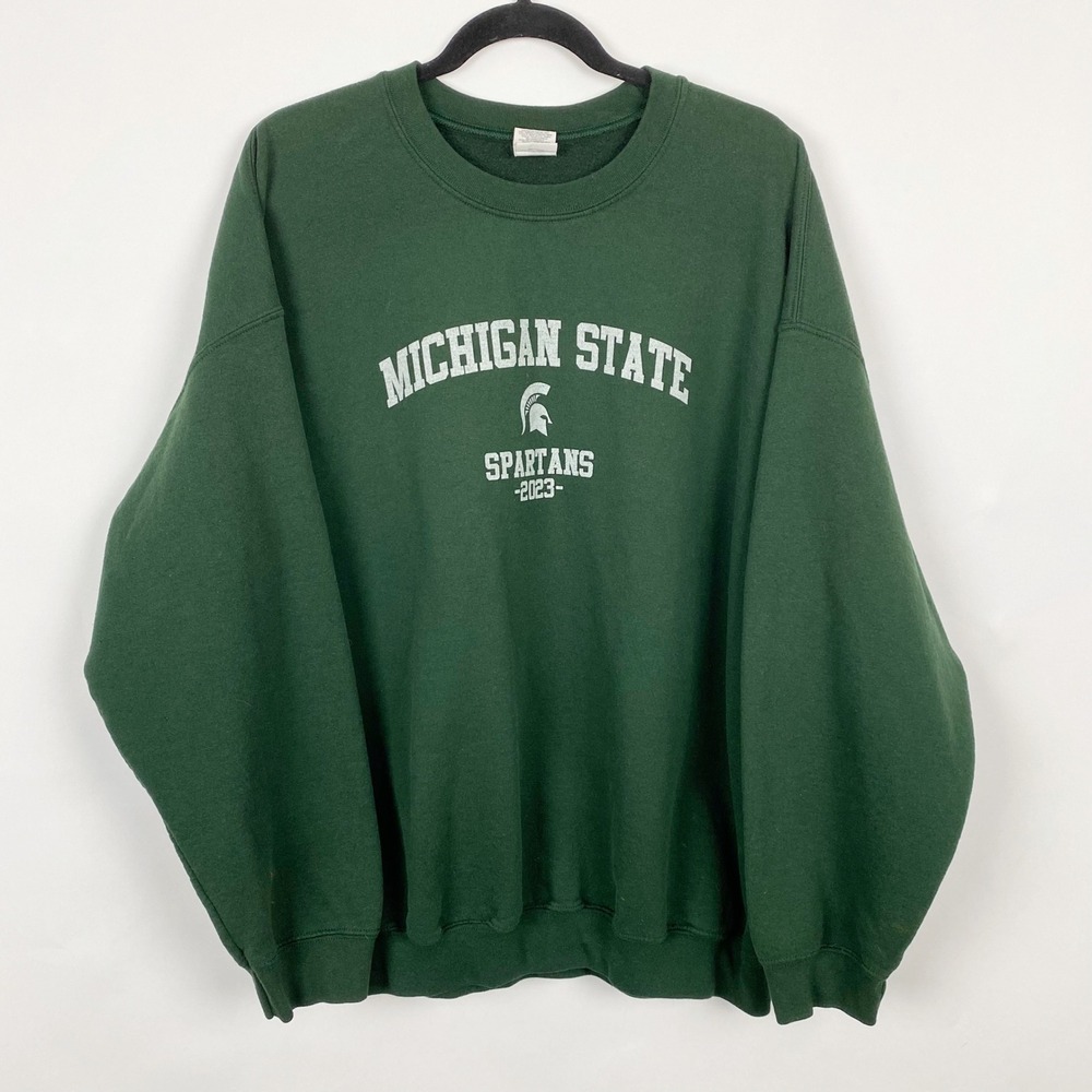 Gildan Heavy Blend Michigan State Spartans 2023 Graphic Sweatshirt Mens 2XL